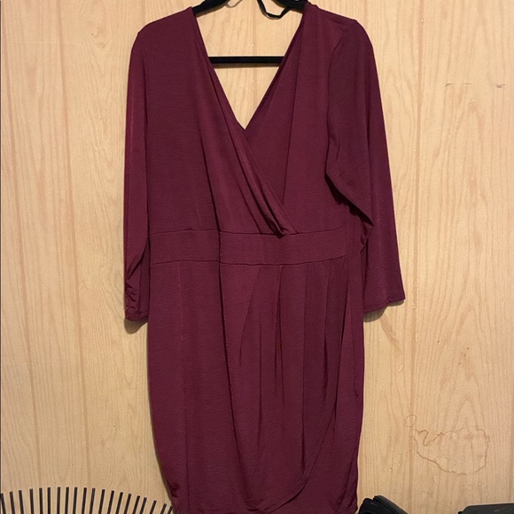 Sky Dresses & Skirts - Sky Deep Red Long Sleeve Dress